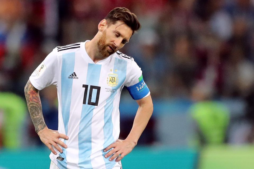 Leo Messi v drese Argentíny.