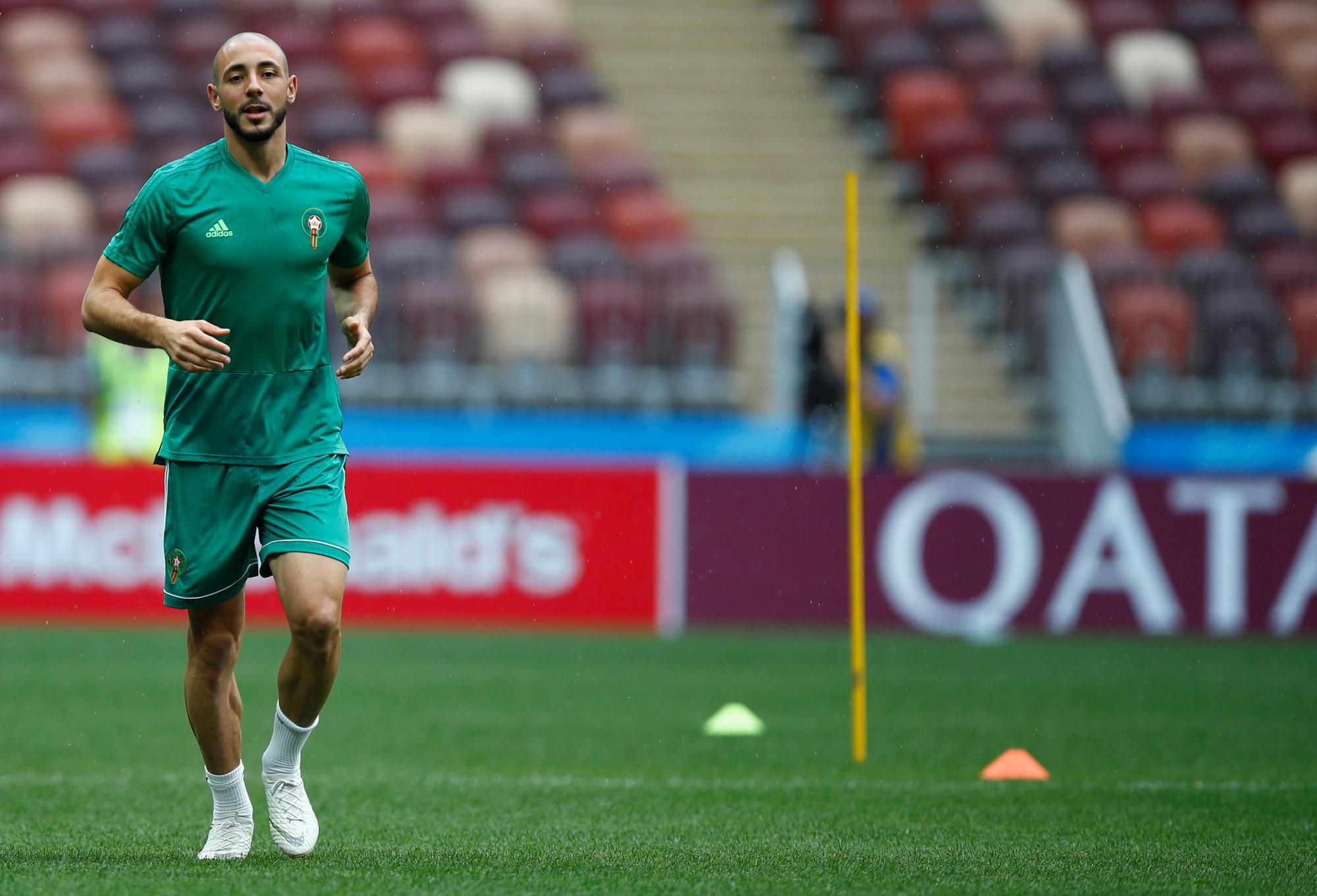 Nordin Amrabat počas tréningu.