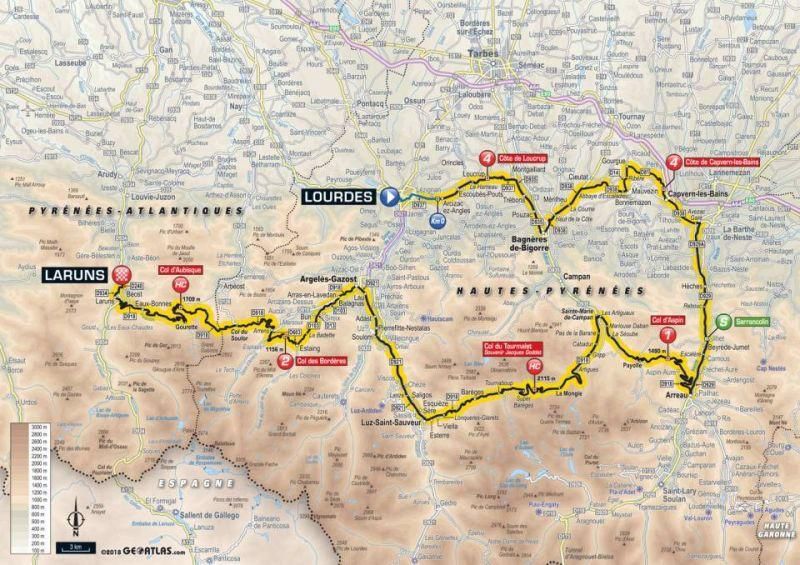Tour de France 2018 - 19. etapa (mapa trate)