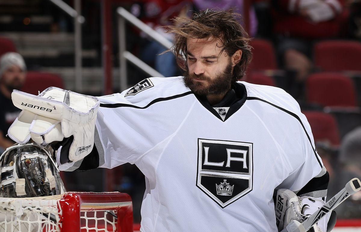 Peter Budaj v drese Los Angeles Kings