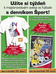 Limitované vydanie denníka Šport so super tričkom k MS vo futbale