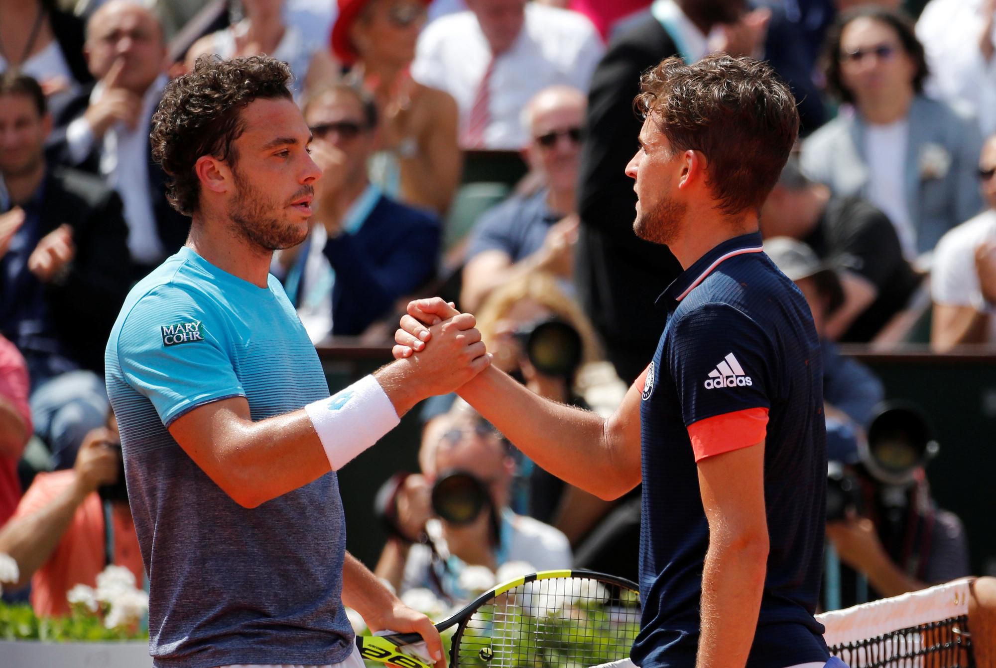 Dominic Thiem a Marco Cecchinato.