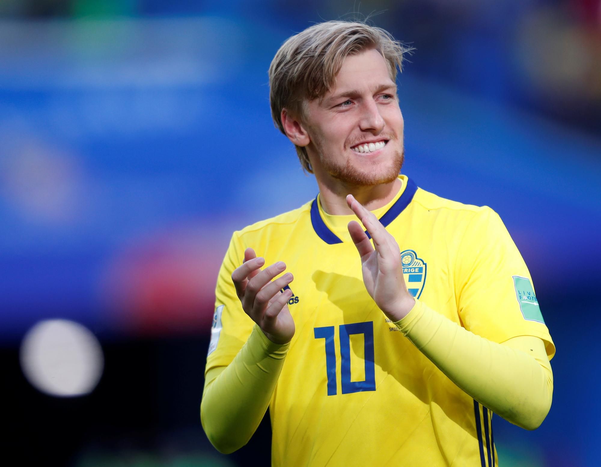 Futbalista Švédska Emil Forsberg.