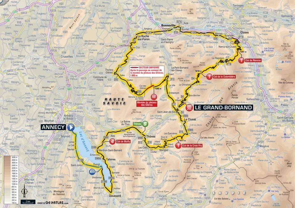 Tour de France 2018 - 10. etapa (mapa trate)