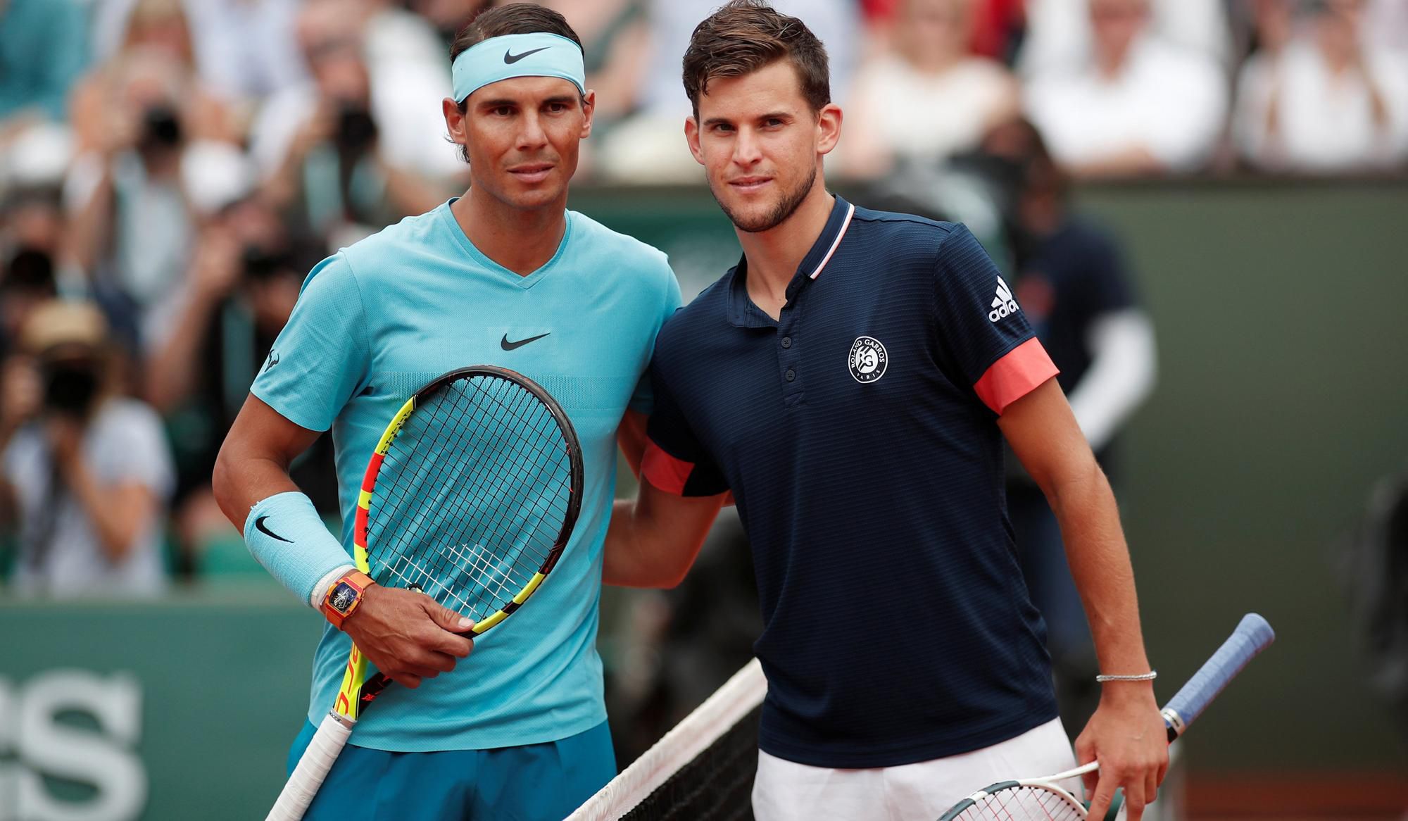 Rafael Nadal a Dominic Thiem.