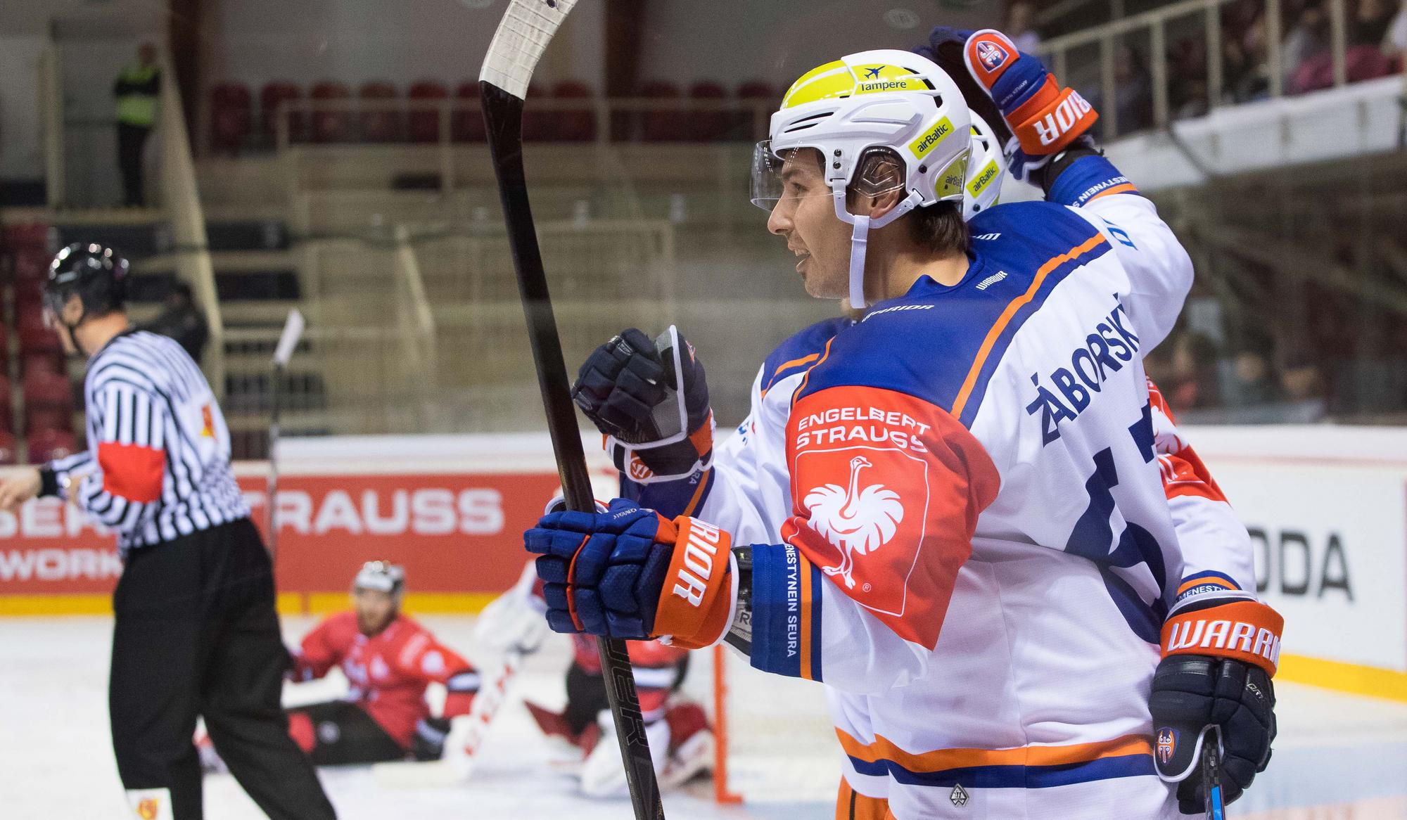 Tomáš Záborský v drese Tappara Tempere.