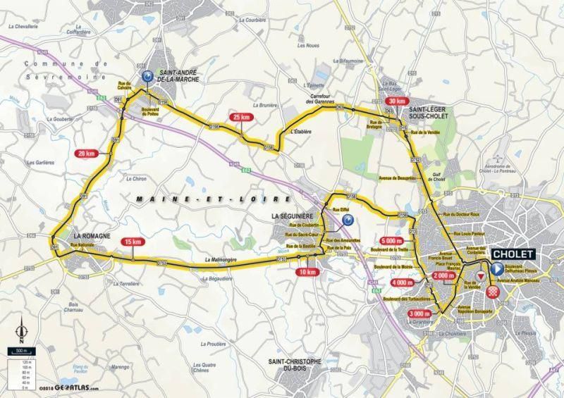 Tour de France 2018 - 3. etapa (mapa trate)