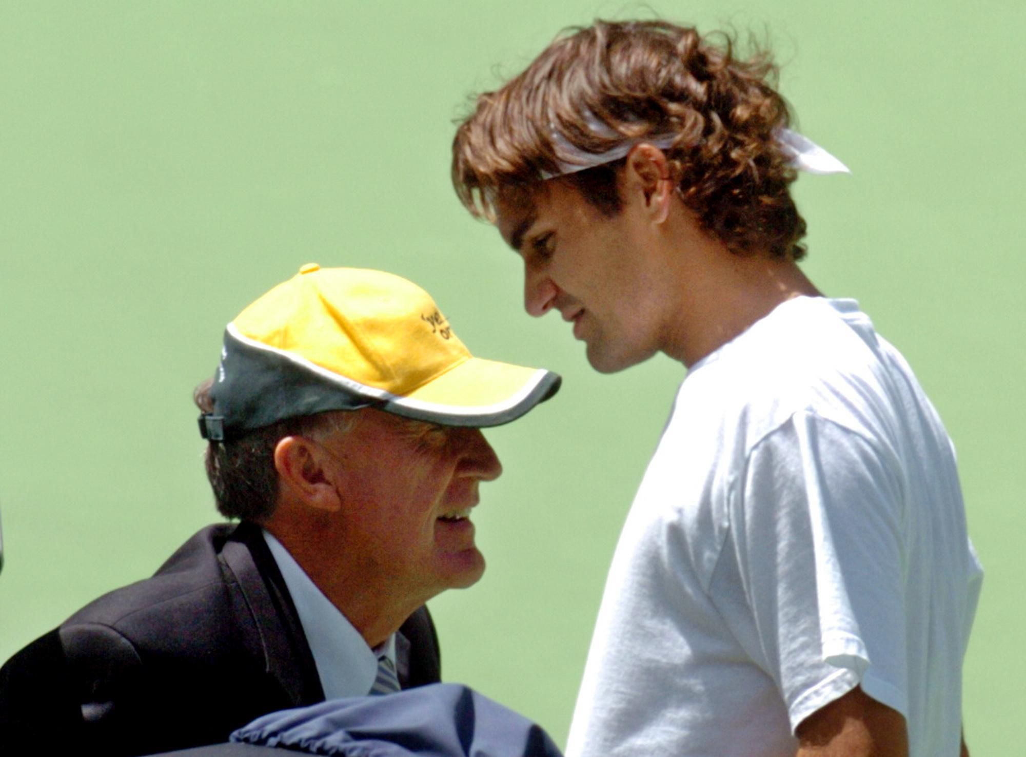 Tony Roche s Rogerom Federerom