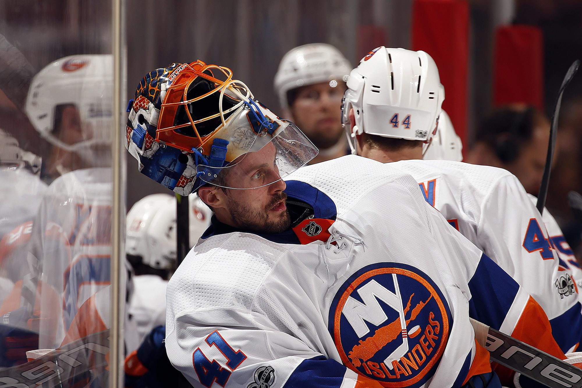 Jaroslav Halák v drese NY Islanders.