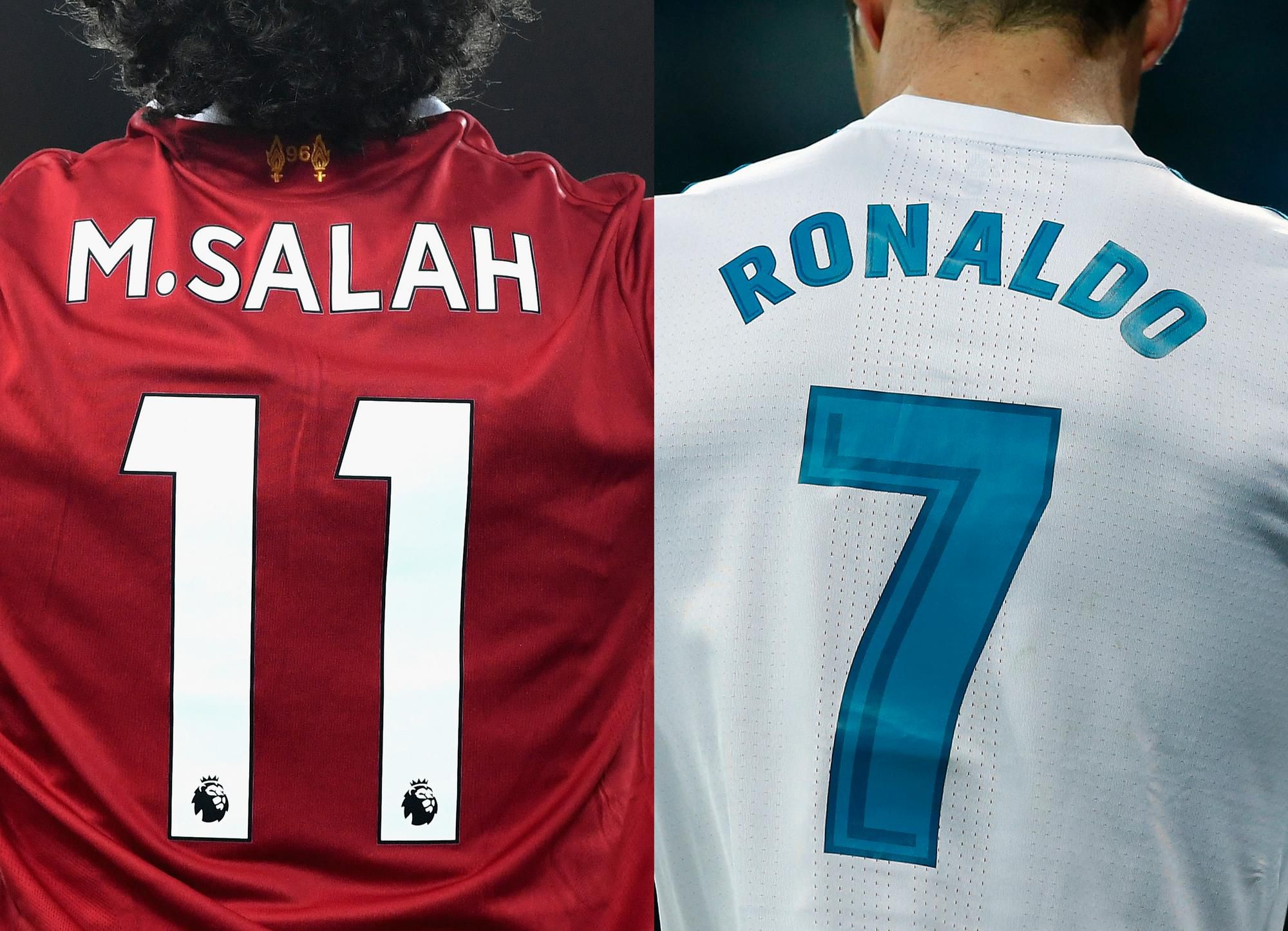 Mohamed Salah a Cristiano Ronaldo.