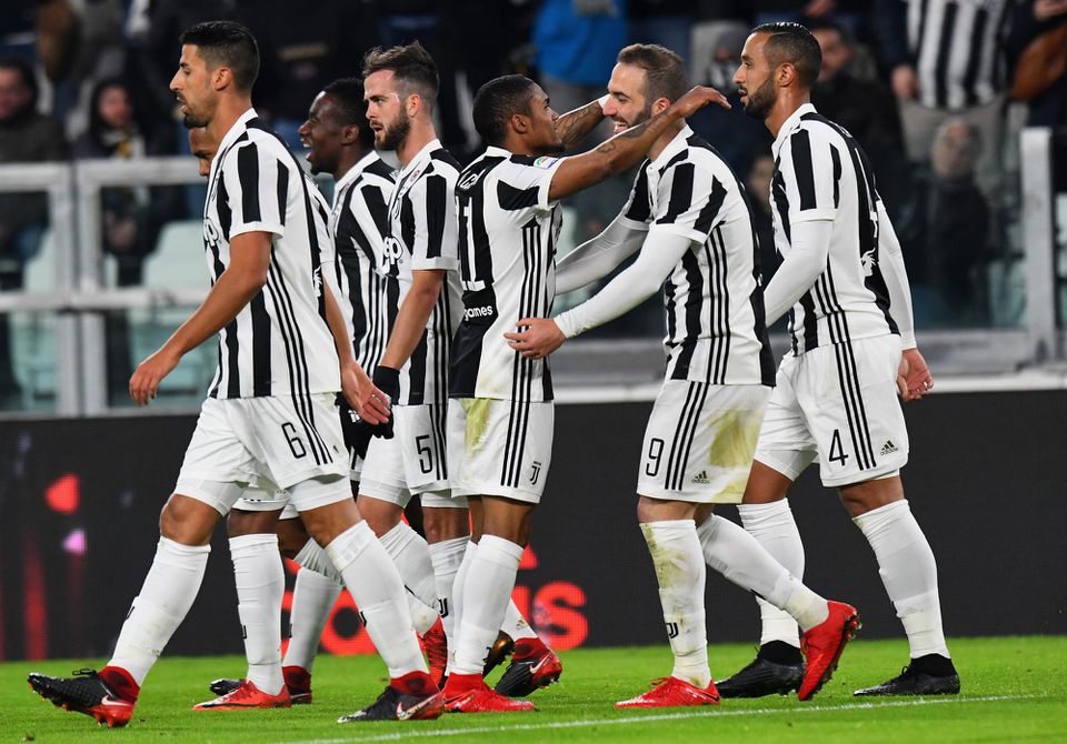 radosť hráčov Juventusu