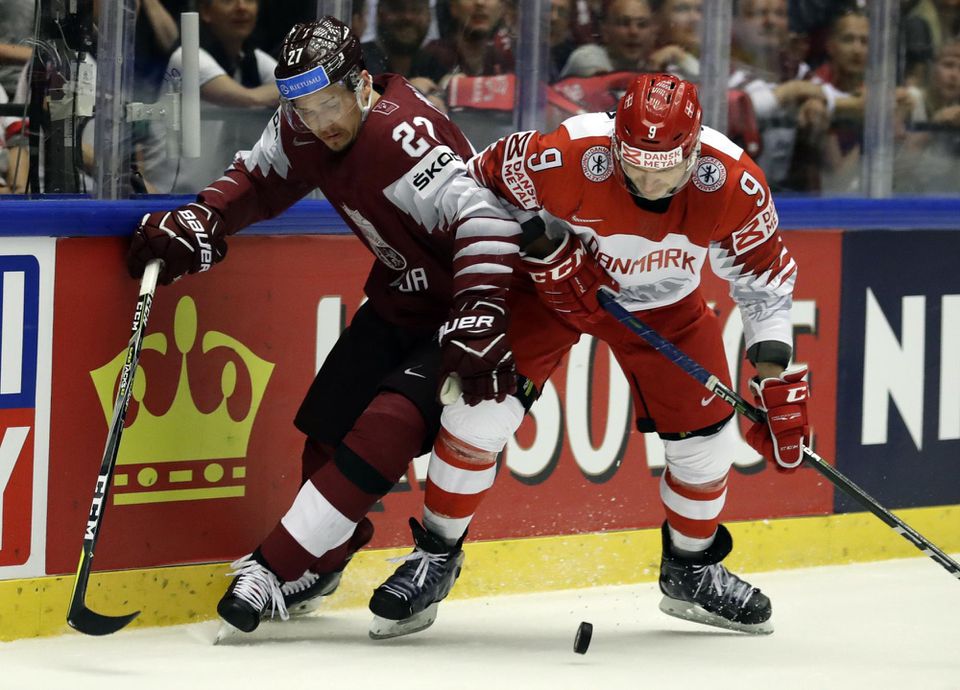 MS v hokeji 2018: Lotyšsko - Dánsko.
