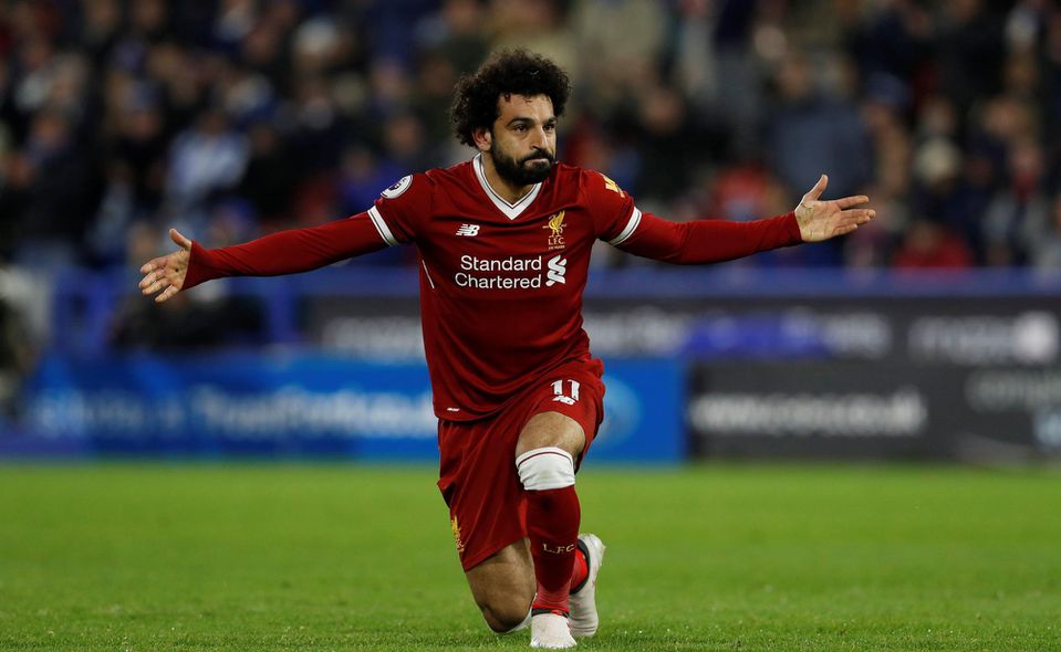 Kanonier Liverpoolu Mohamed Salah po strelení gólu