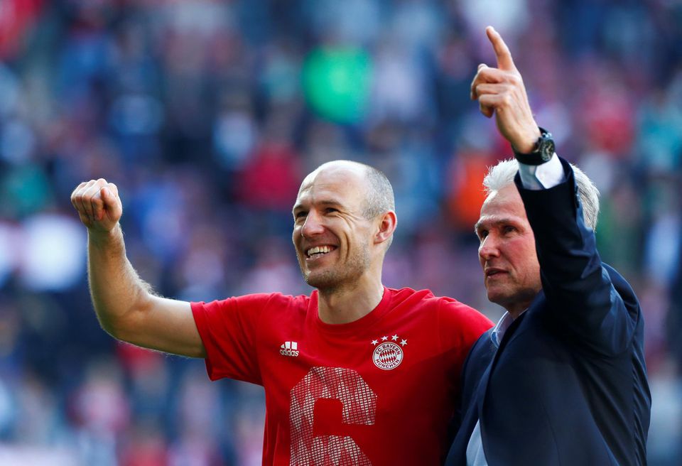 Arjen Robben a Jupp Heynckes.