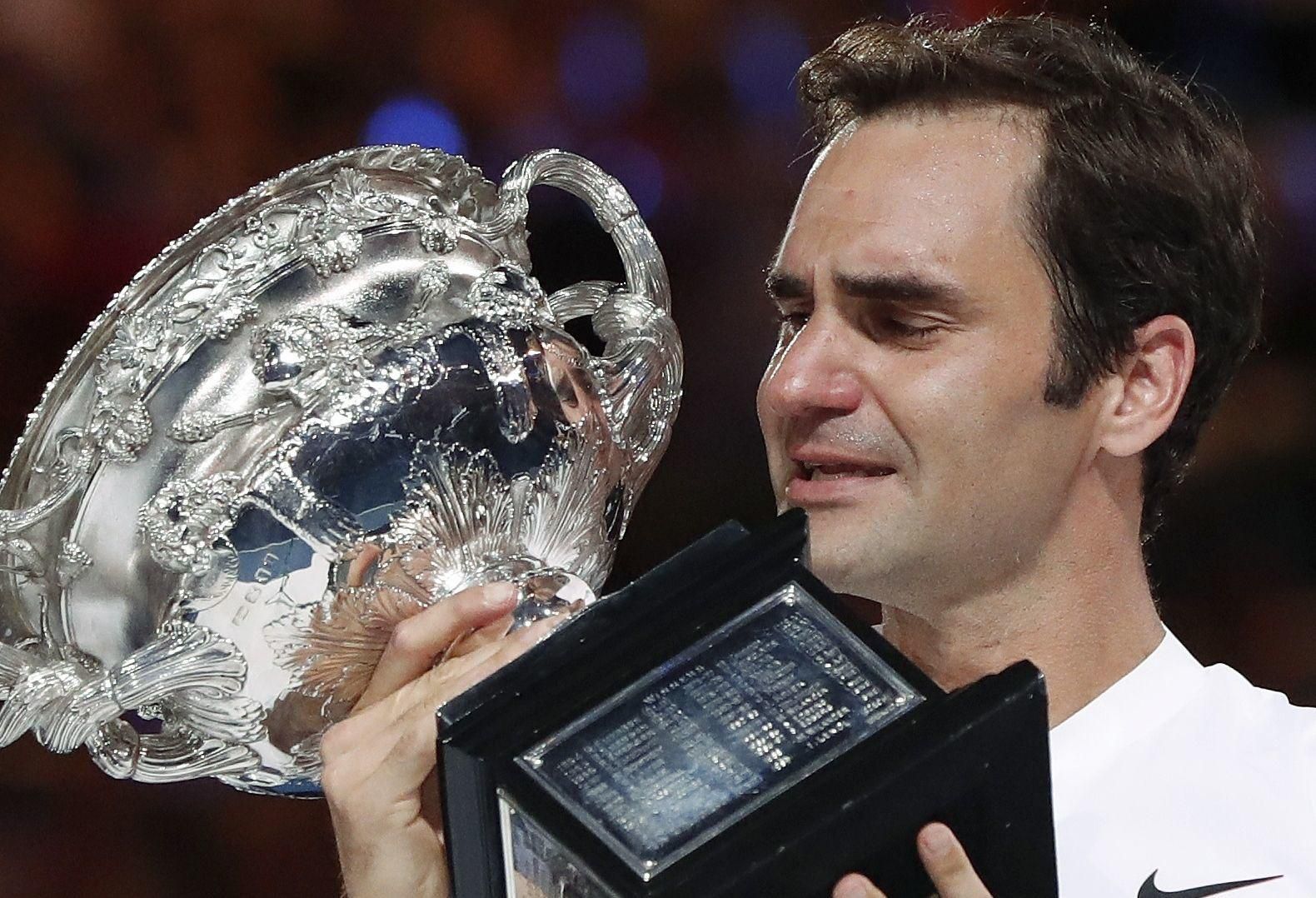 Roger Federer po víťazstve na Australian Open 2018