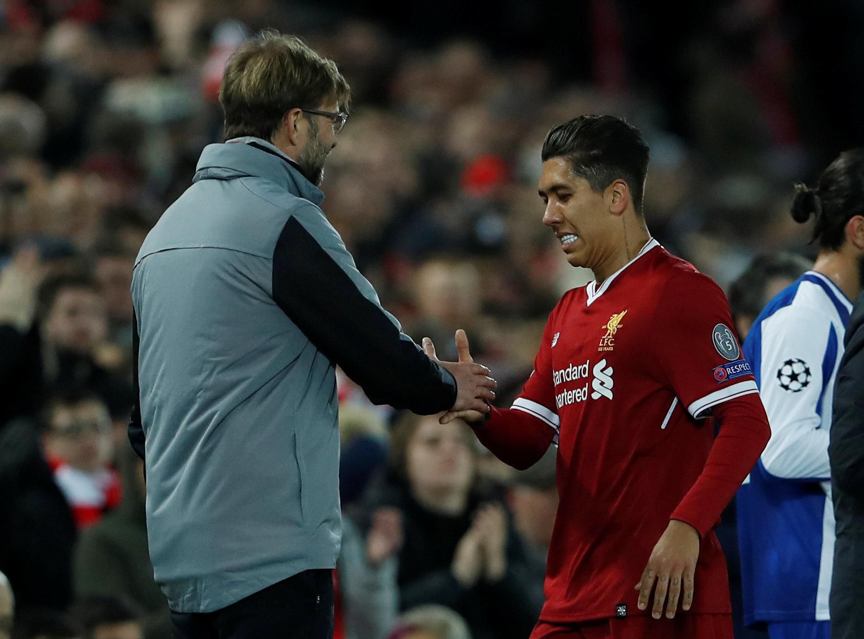 Jürgen Klopp a Roberto Firmino