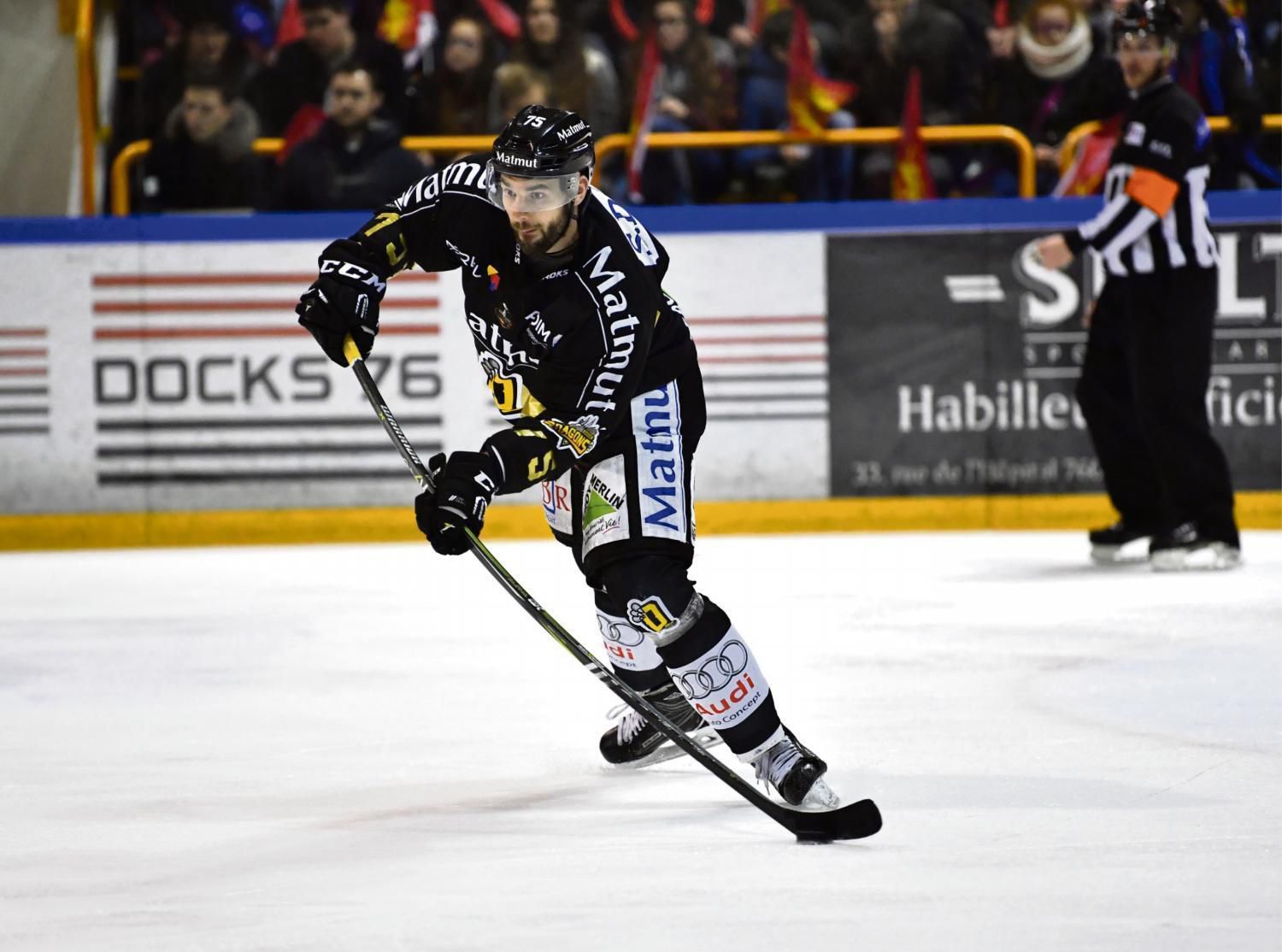 Richard Stehlík v drese francúzskeho Rouen Dragons Zdroj: paris-normandie.fr