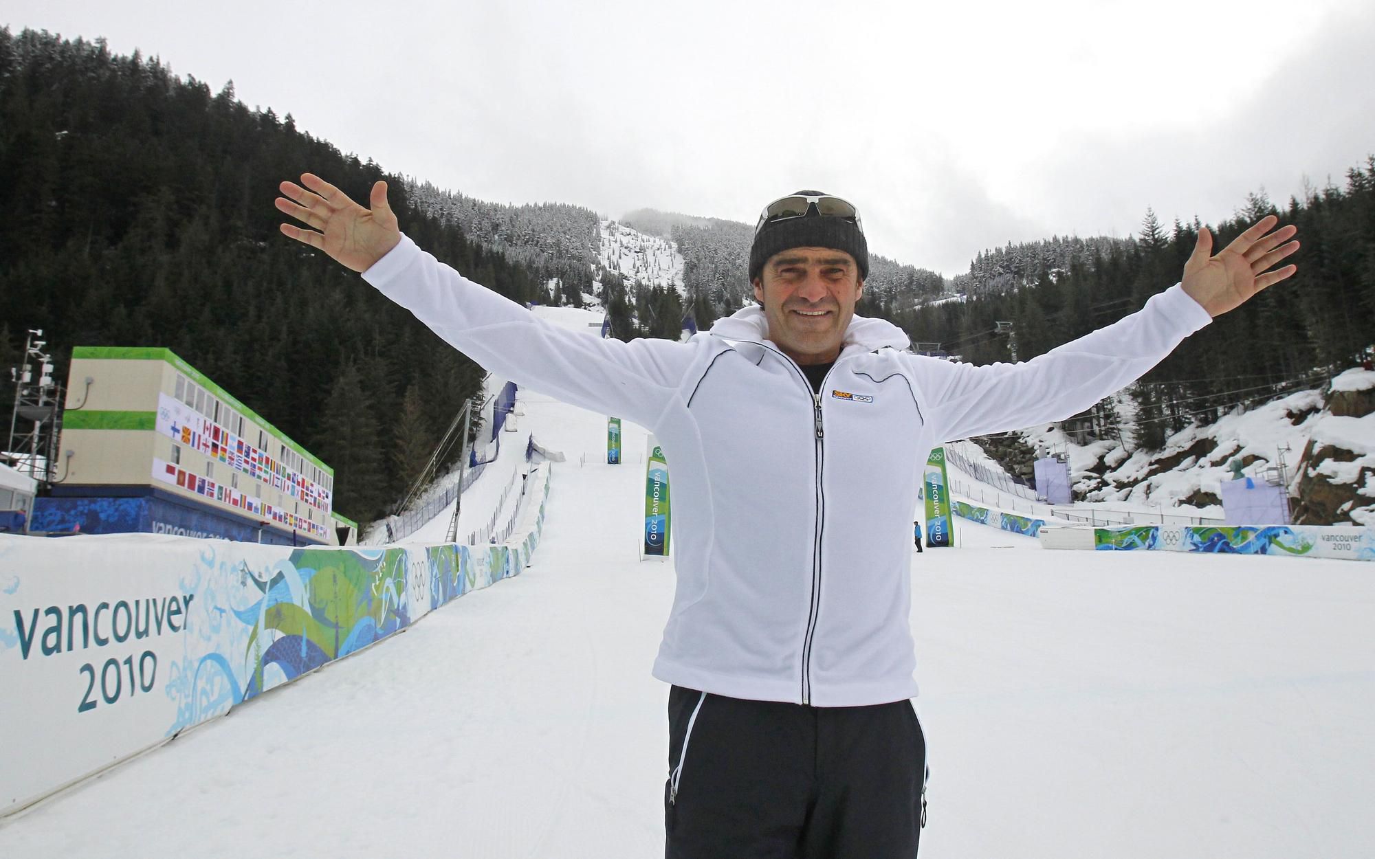Lyžiarska legenda Alberto Tomba počas ZOH 2010.
