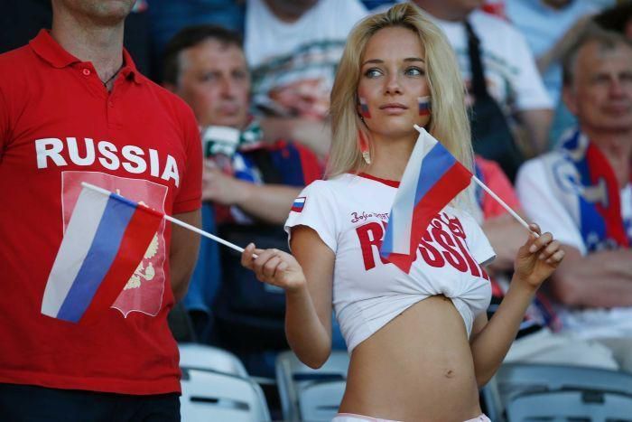 Futbalová fanúšička Ruska