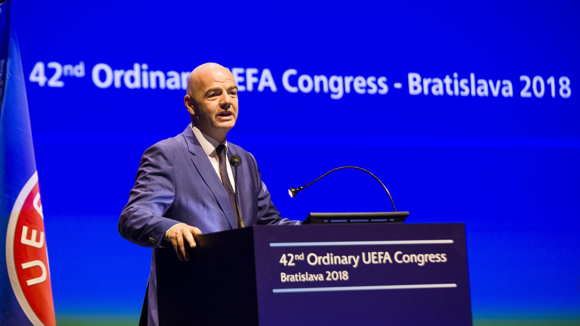 Gianni Infantino na kongrese UEFA