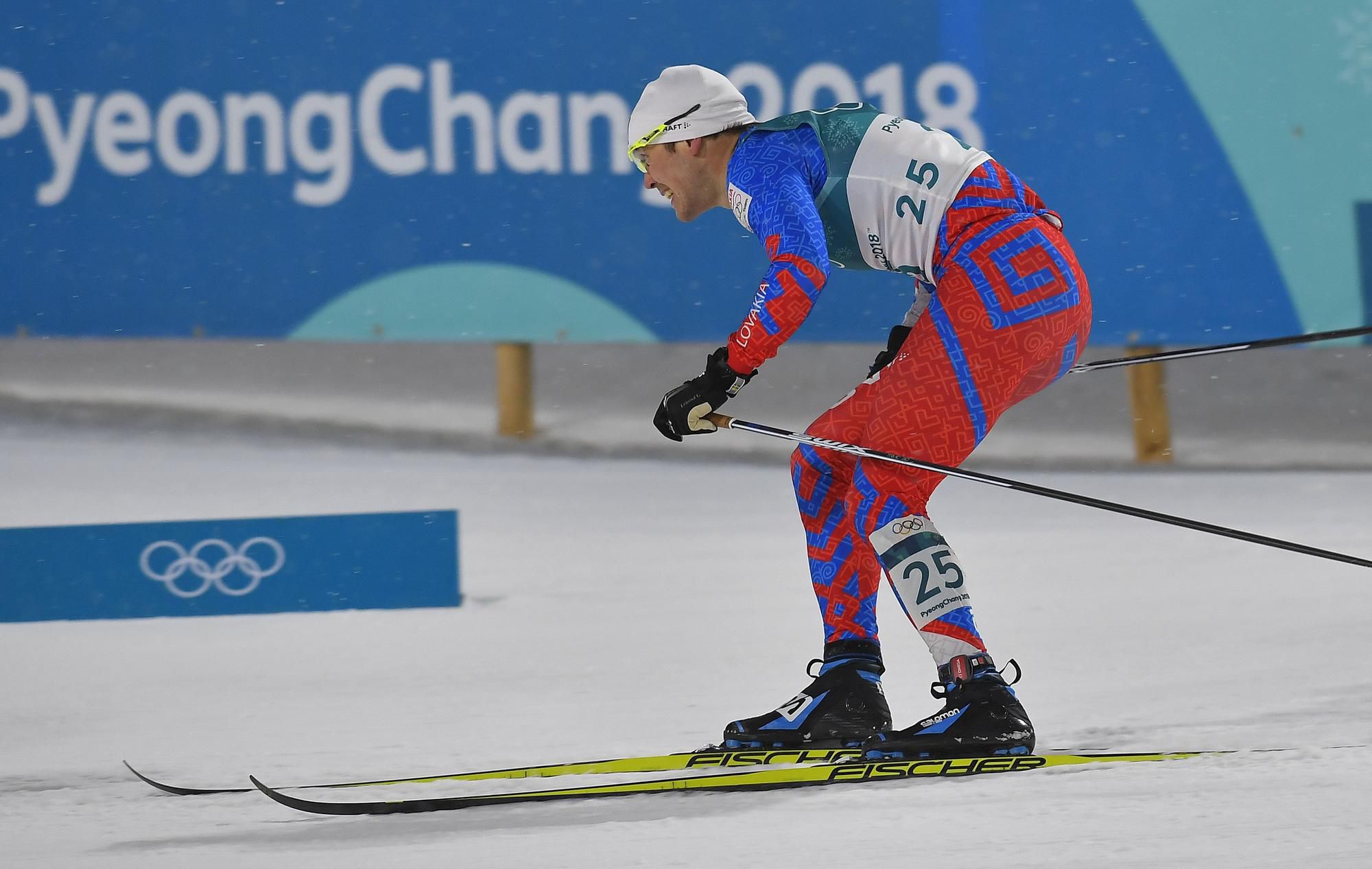 Peter Mlynár počas štvrťfinále šprintu na ZOH 2018 v Pjongčangu