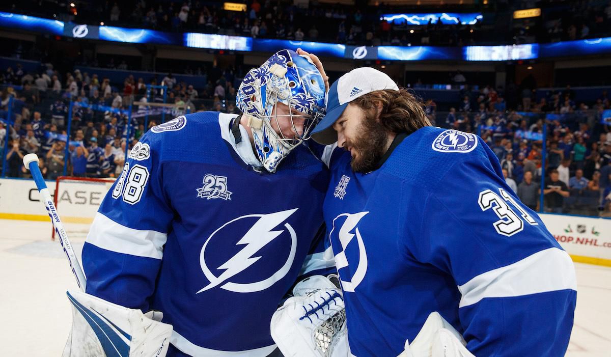 Peter Budaj a Andrej Vasilevskij