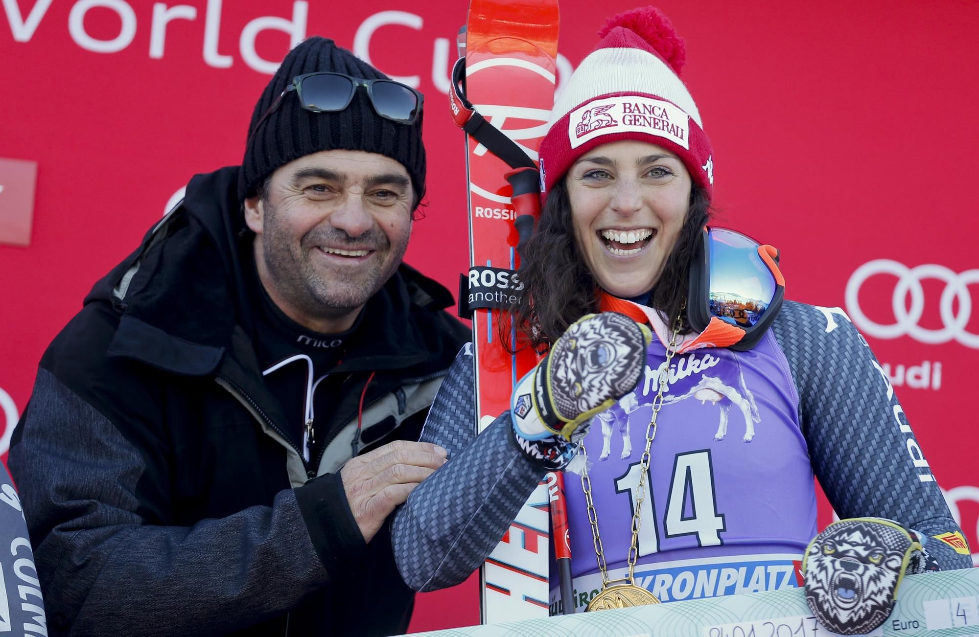 Alberto Tomba a Talianka Federica Brignoneová.