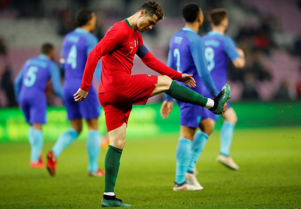 Cristiano Ronaldo v zápase proti Holandsku