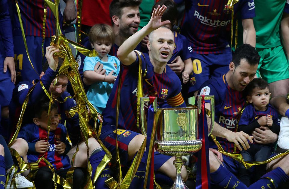 Barcelona má 30. trofej z Copa del Rey - Andres Iniesta.