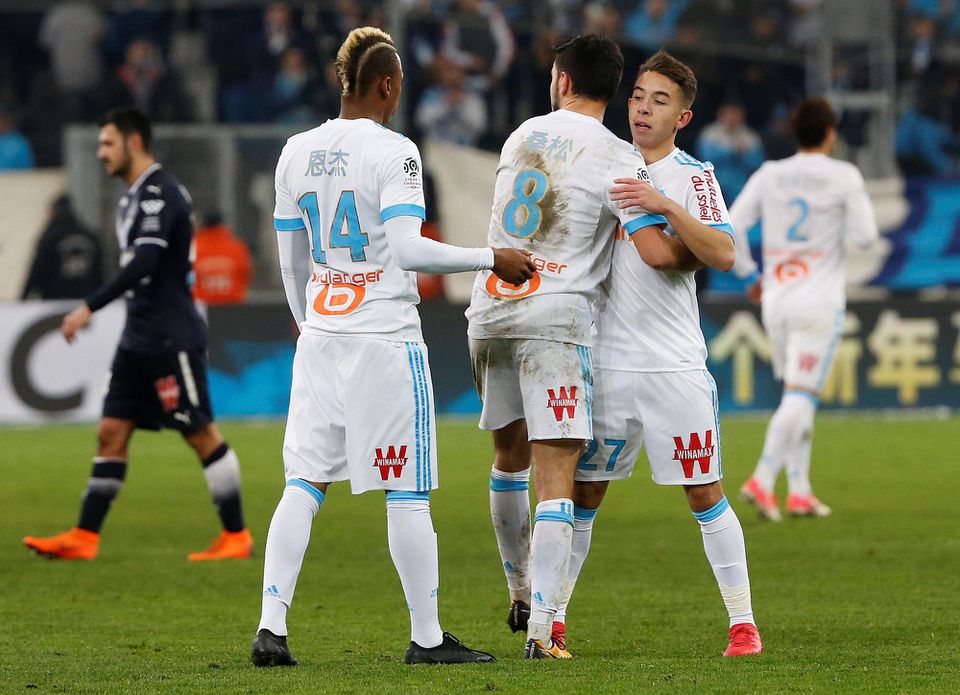 Hráči Olympique Marseille po víťazstve