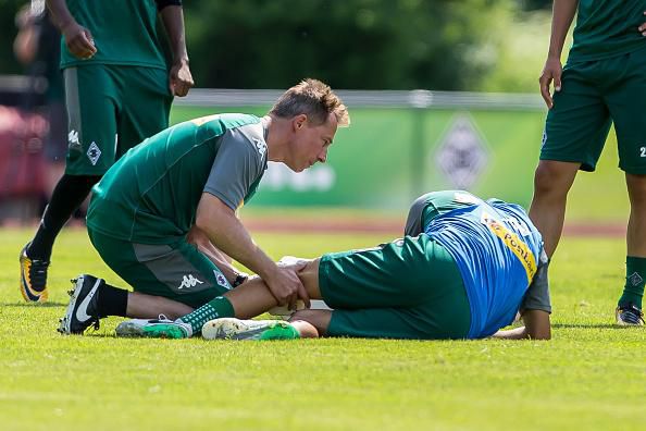 Zranený László Bénes na tréning Mönchengladbachu