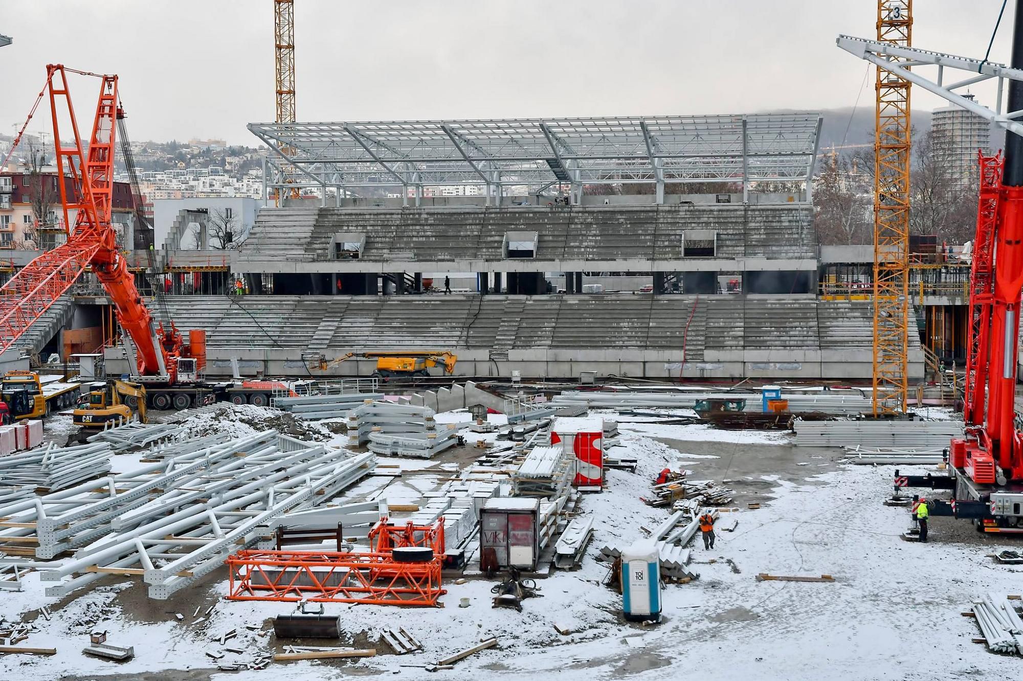 Tehelné pole v januári 2018.