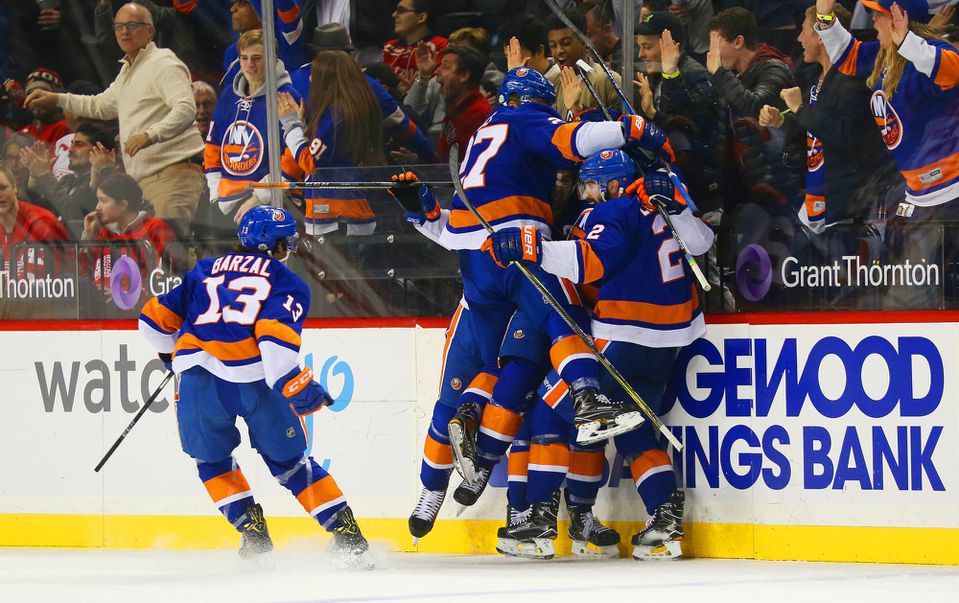 Radosť hráčov NY Islanders.