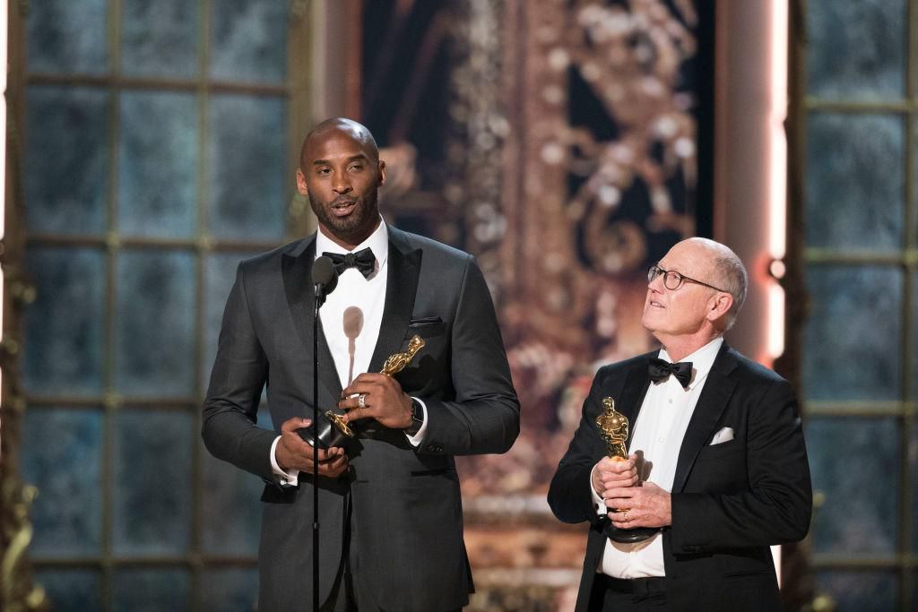 Kobe Bryant počas svojho príhovoru.