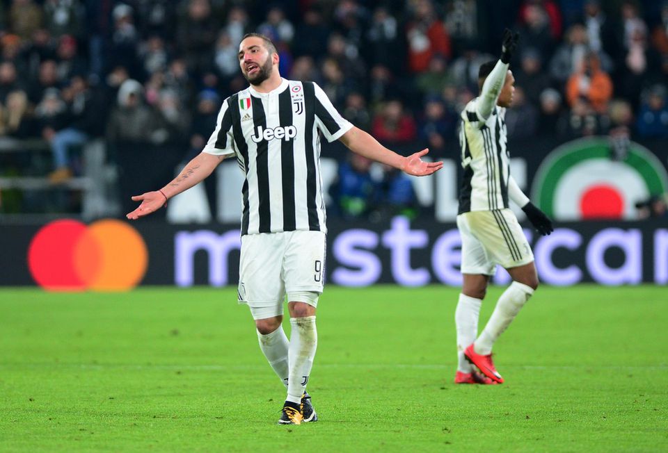 reakcia Gonzala Higuaína z Juventusu