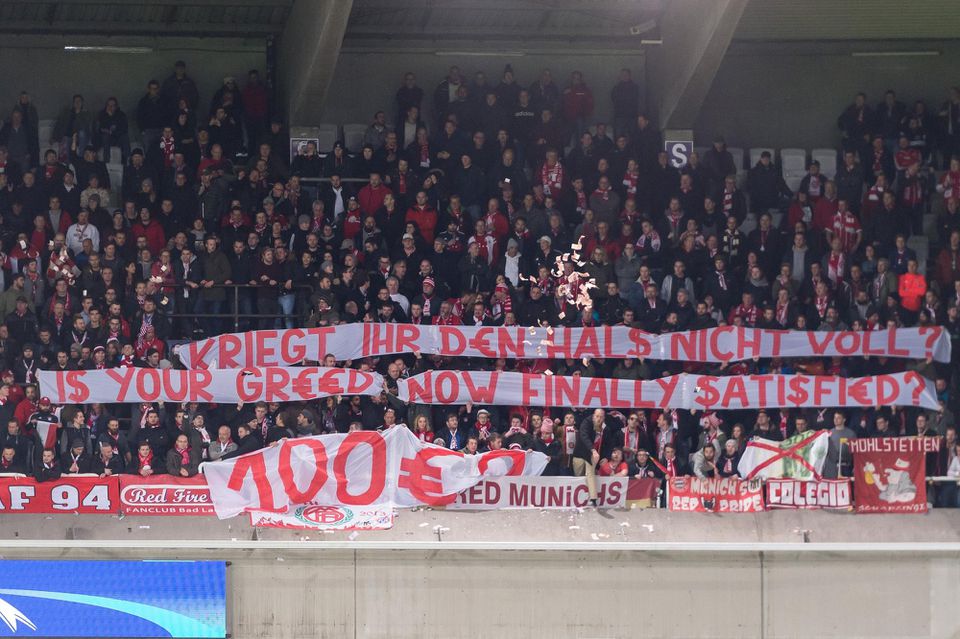 fanúšikovia Bayernu Mníchov na zápase s Anderlechtom Brusel