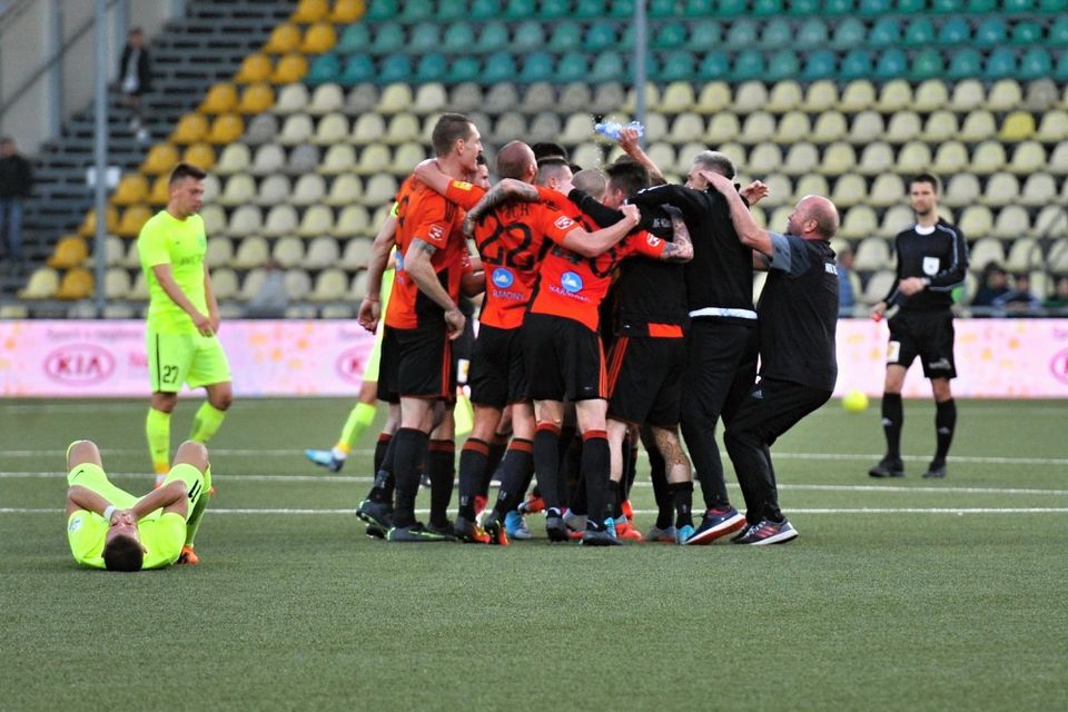 radosť hráčov Ružomberka po postupe do finále Slovnaft Cupu
