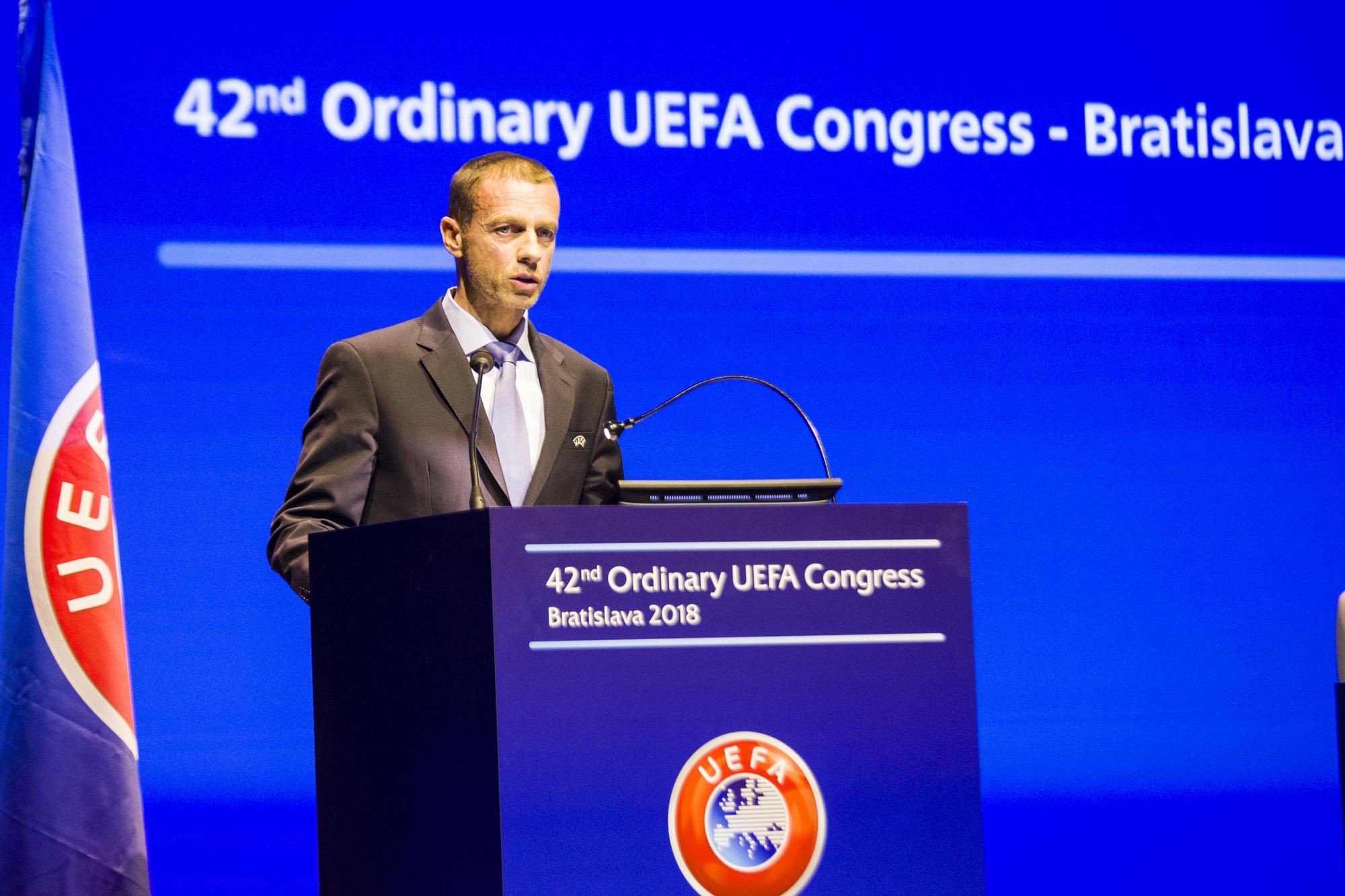 Andrej Čeferin na kongrese UEFA