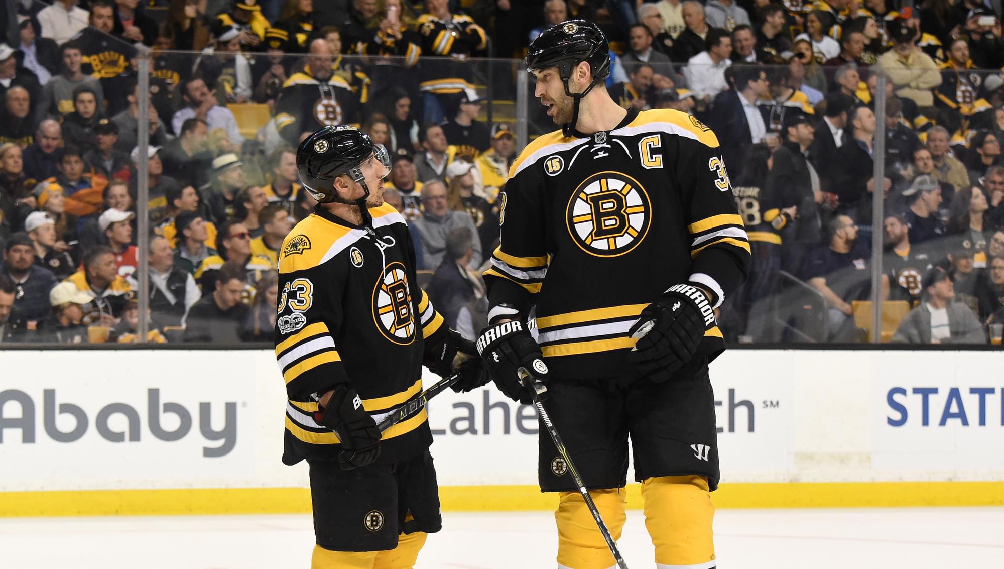 Brad Marchand a Zdeno Chára