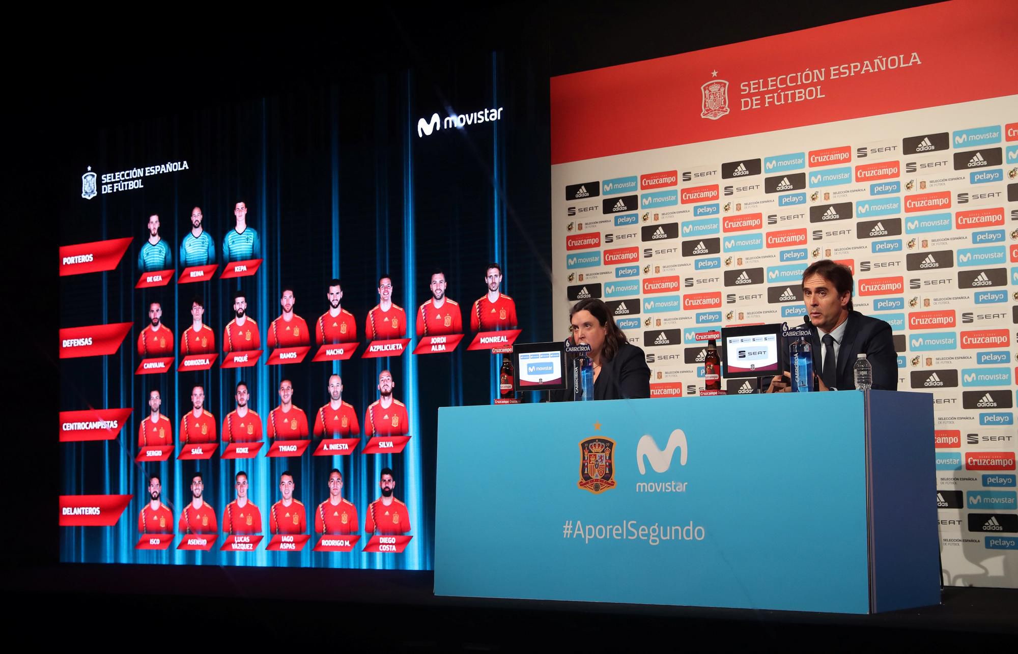 Julen Lopetegui na tlačovej konferencii.