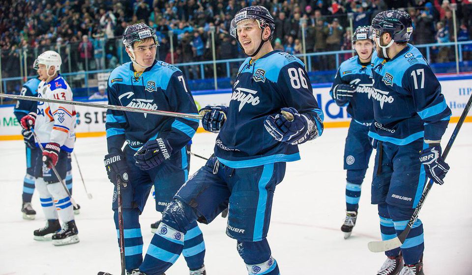 Hráči tímu KHL Sibir Novosibirsk.
