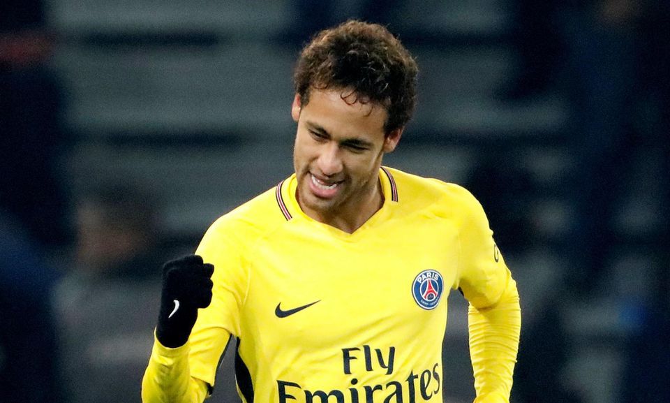 Neymar oslavuje gól za Paríž Saint-Germain