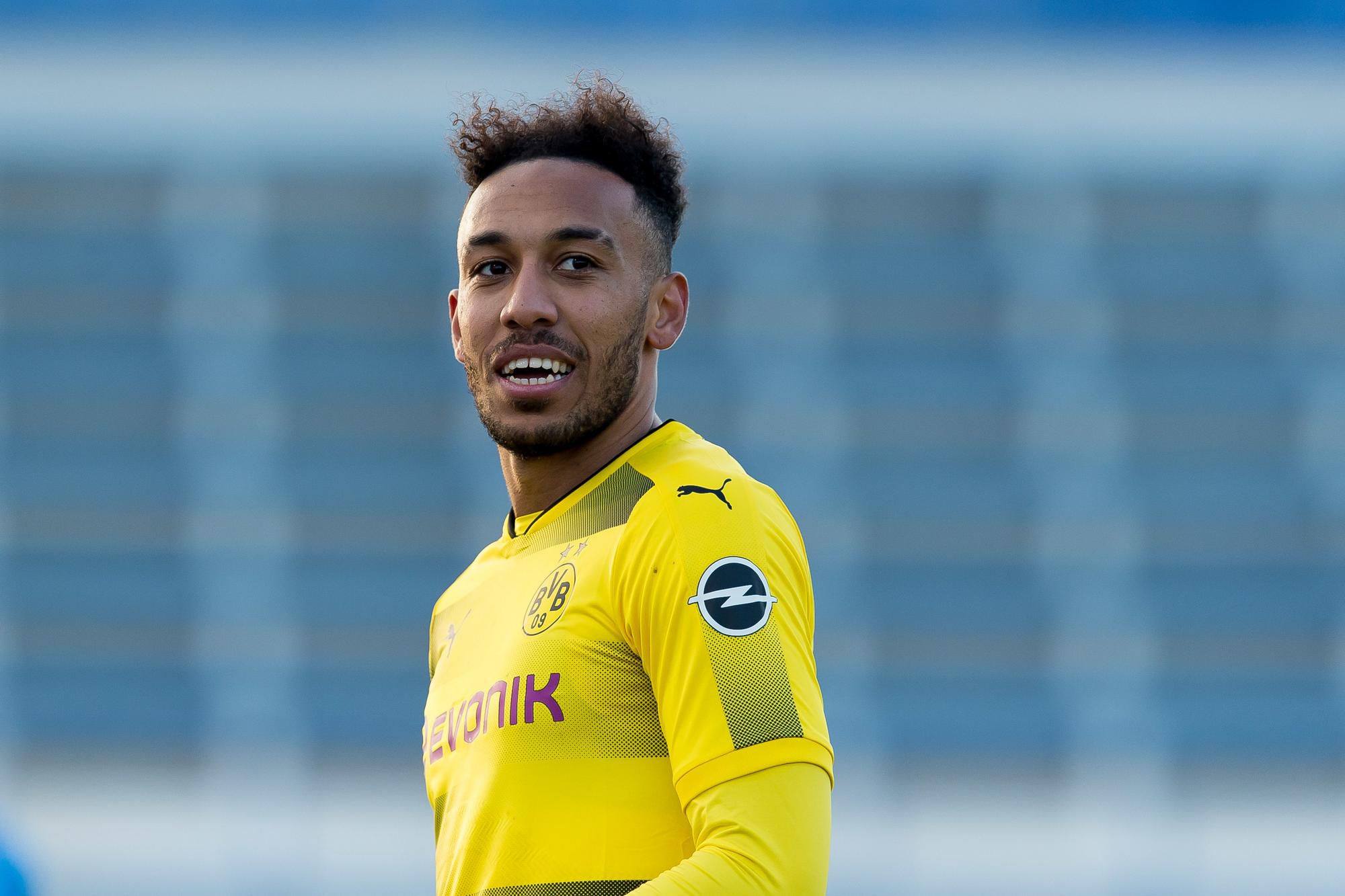 Pierre-Emerick Aubameyang v drese Borussie Dortmund