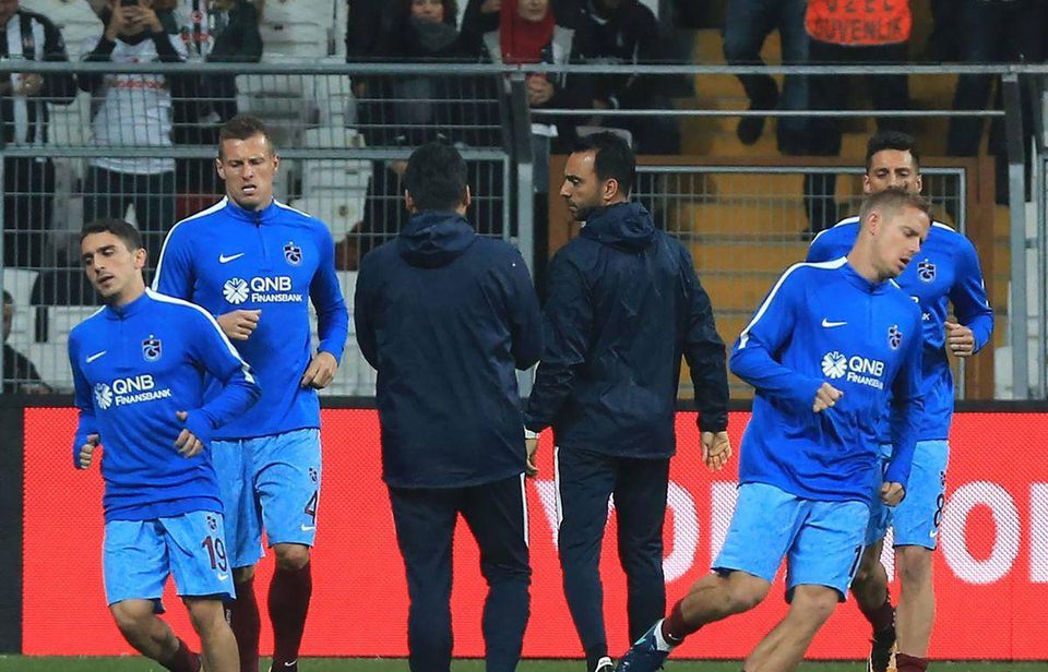 Ján Ďurica a Tomáš Hubočan na rozcvičke Trabzonsporu