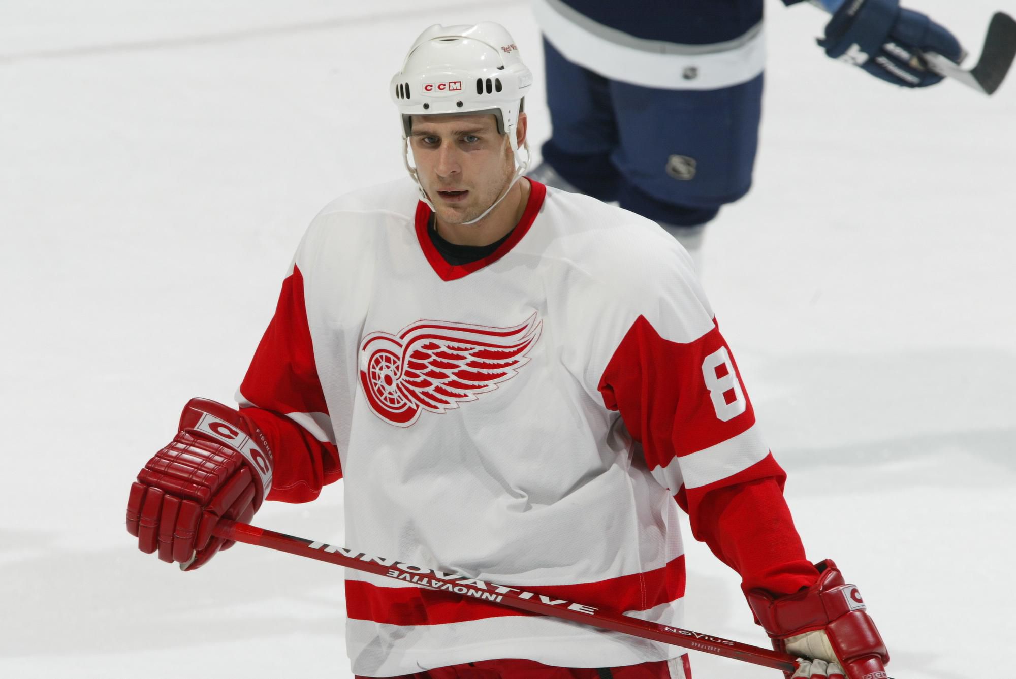 Jiří Fischer v drese Detroitu Red Wings