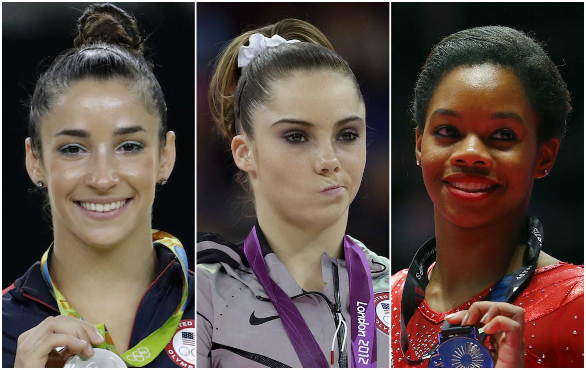 Aly Raismanová, McKayla Maroneyová a Gabby Douglasová.