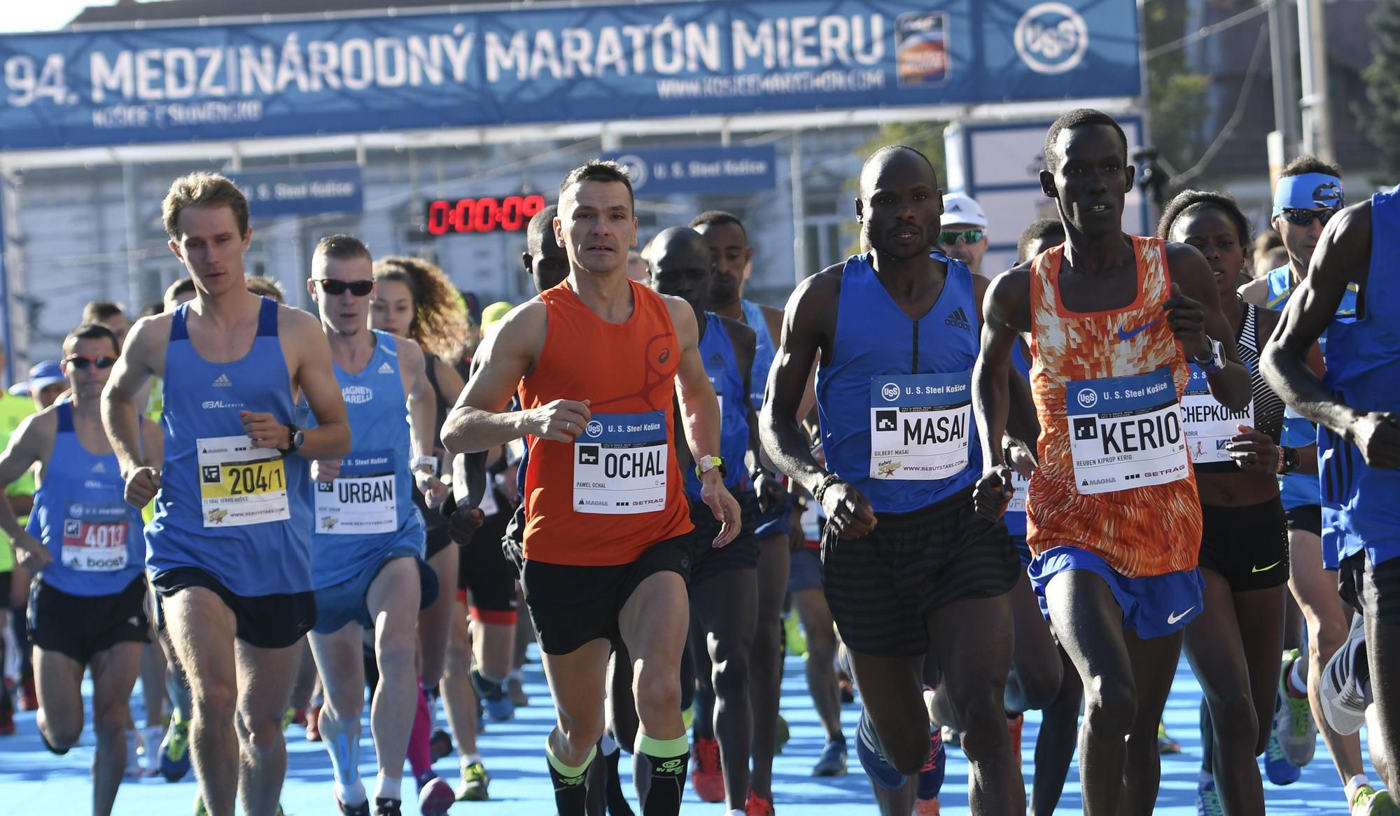 Štart Medzinárodného maratónu mieru v Košiciach.