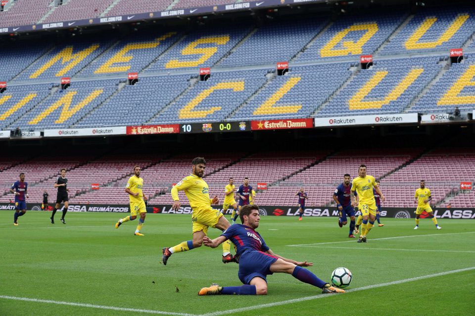 Zápasy Barcelony pred prázdnymi tribúnami