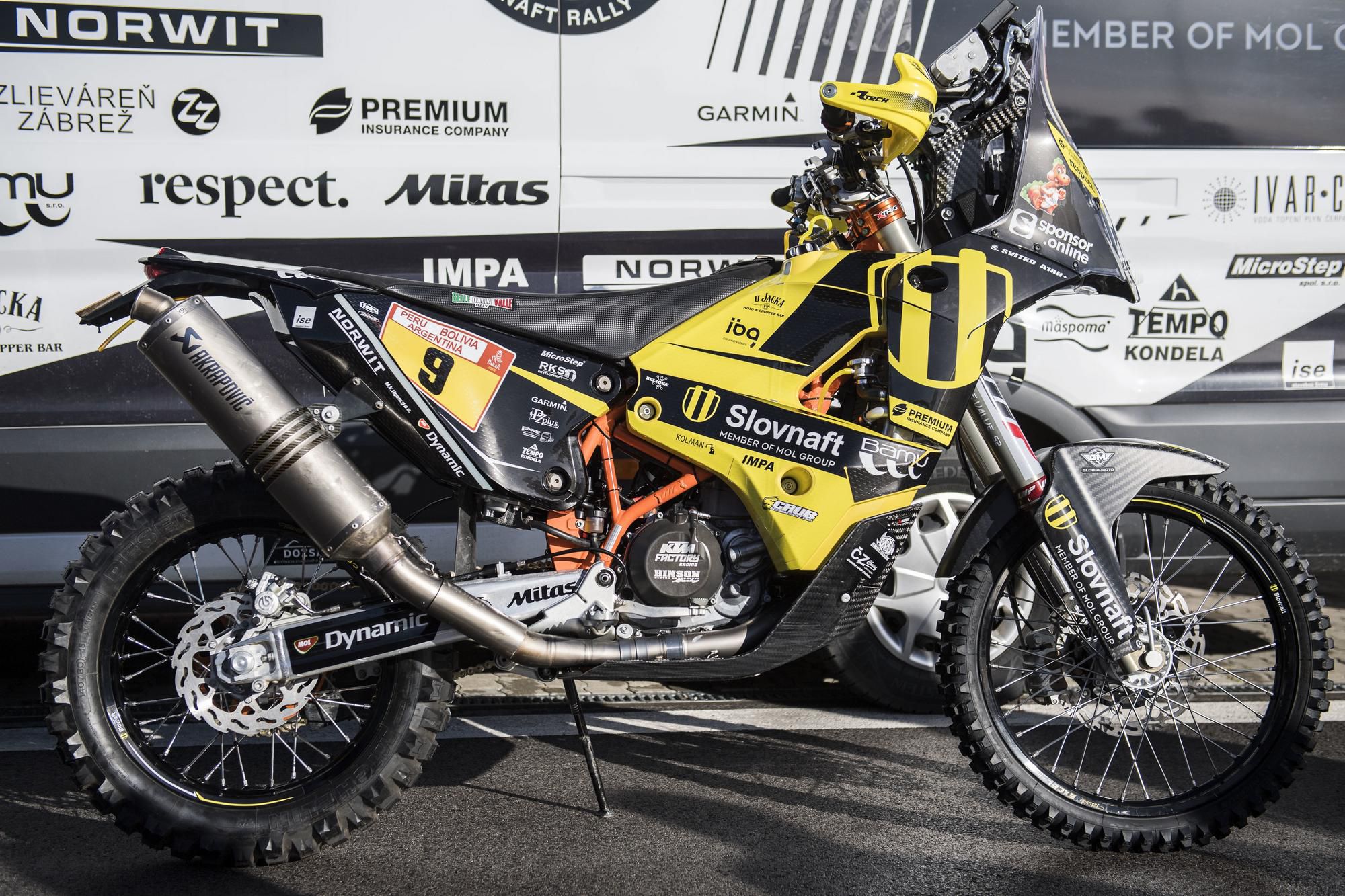Motocykel Štefana Svitka na Rely Dakar 2018