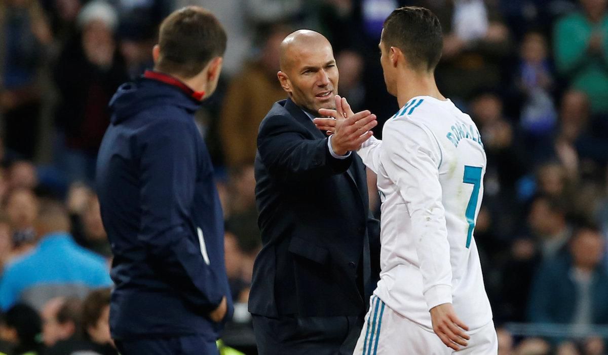 Cristiano Ronaldo a Zinedine Zidane